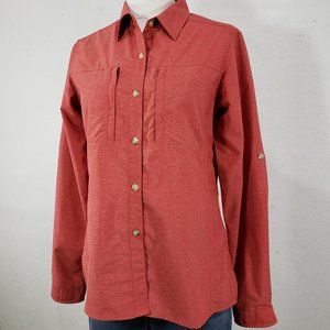 Exofficio Travel/Hiking Button Vented Red Shirt, S